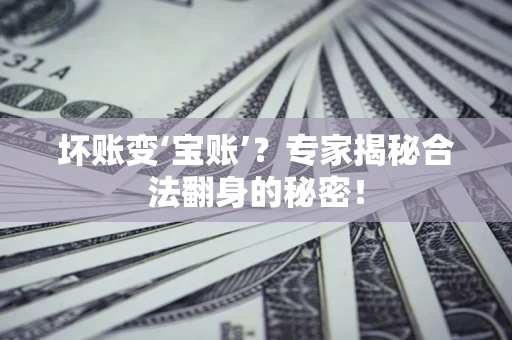 北京坏账变‘宝账’？专家揭秘合法翻身的秘密！